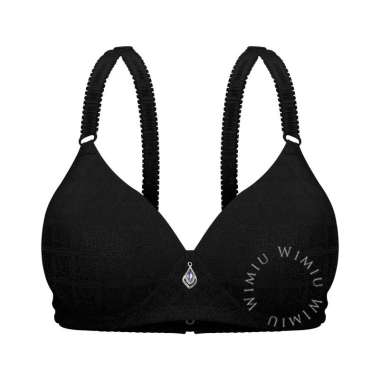 Wimiu BH Wanita Bra Wanita Busa Tipis Tanpa Kawat 100075 Black 36