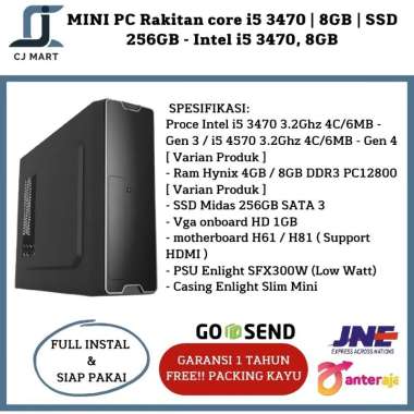 MINI PC Rakitan core i5 3470 | 8GB | SSD 256GB - Intel i5 4570, 8GB Ram: 8GB Intel i5 4570