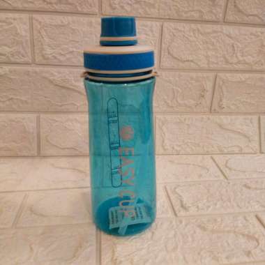 BOTOL MINUM EASY CUP 800ml DENGAN SEDOTAN biru