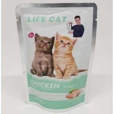 Pakan Makanan Kucing Basah LIFE CAT CHICKEN kitten sachet 85 gr