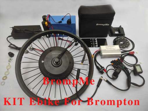 BrompMe = KIT Ebike Power 350W Dengan Battery Panasonic 36V 11.2 Ah Untuk Sepeda Lipat Khusus Brompt