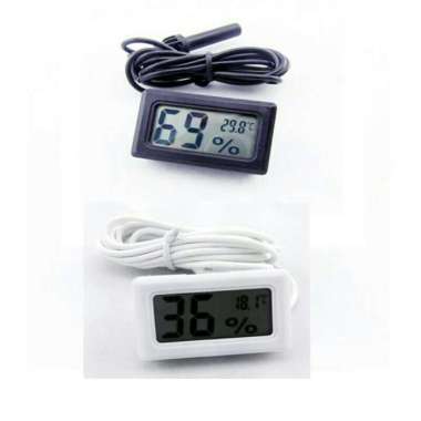 Termometer Higrometer Digital Hitam