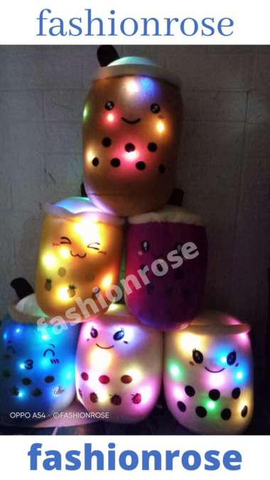 boneka boba led boneka boba cangkir milk tea boba lucu minuman boba