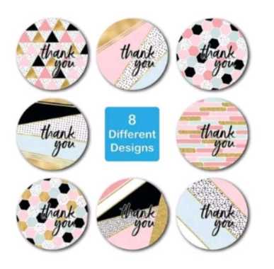 500pcs (1 Roll) Sticker Thank you / Label Stiker Thankyou Stiker E
