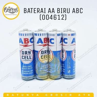(1 PAK/4 PCS)BATERAI AA BIRU ABC (004612) / BATRE ABC / BATRAI ABC / BATRAI REMOT / BATRE KECIL AA