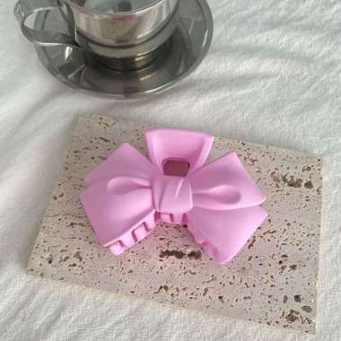 jepit rambut pita bow hairclip jje077 ungu