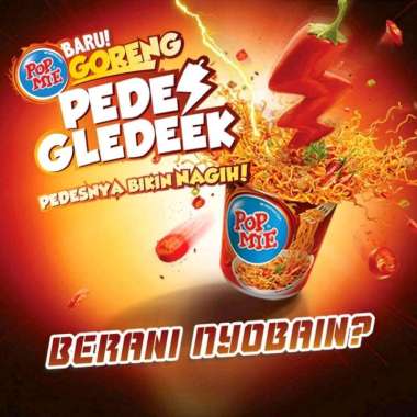 Promo Harga Indomie Pop Mie Instan Goreng Pedes Gledeek Ayam 75 gr - Blibli