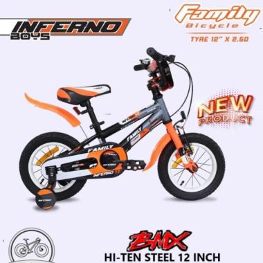 12In Family Inferno Boy Sepeda Anak Laki - Laki Usia 2 - 4 Tahun