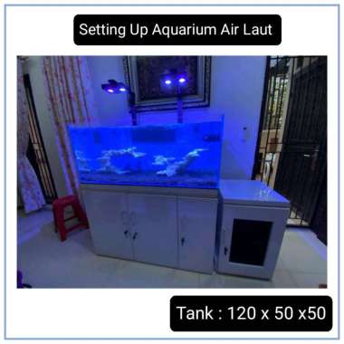 Tank Aquarium Air Laut | costum | Jasa Set Up 120x60x60