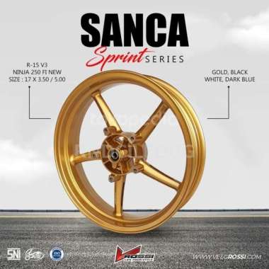 Velg Racing R15 v3 model p5 Sanca gold copy RCB