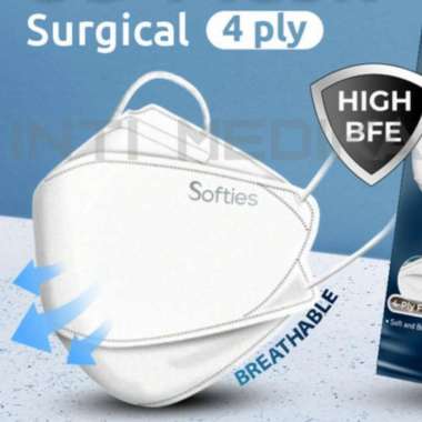 SOFTIES 3 D KF 94 20 PCS SURGICAL MASK MASKER WAJAH SOFTIES