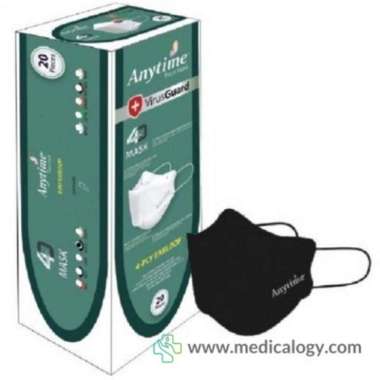 Masker KF94 Premium Anytime Warna Hitam Per Box isi 20 pcs