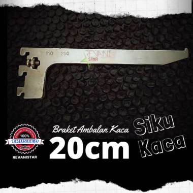 [20cm] Daun Braket kaca 20cm siku kaca rak dinding ambalan kaca toko baju toko parfum display tataka