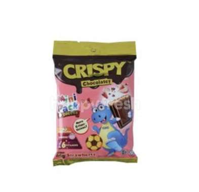 Crispy Mini Pack Strawberry Flavoured Chocolate Bar 6sX11g