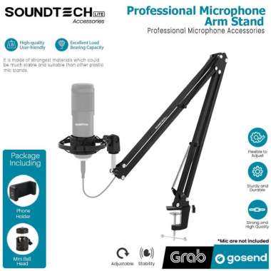 SOUNDTECH Lite Bracket Scissor Stand for Microphone Mic Condenser Arm Stand