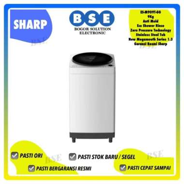 Sharp Es-m909t-gg // Sharp esm909 // Sharp esm909tgg Mesin Cuci 9 Kg
