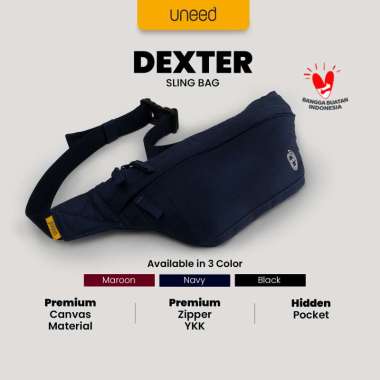 Uneed Tas Selempang Waist Bag Dexter Sling Bag - UNB224 Navy