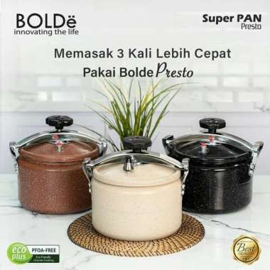BOLDe Super Pan Granite PANCI Presto Kapasitas 7 Liter Warna random BISA KOMPOR INDUKSI GRANITE SERI