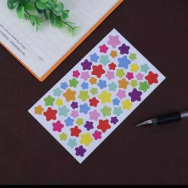 Stiker Bintang Polkadot Love Scrapbook Sticker Bintang