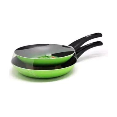 Maxim Wajan Teflon Halania Set 2 pcs Fancy Frypan Peralatan Memasak HIJAU