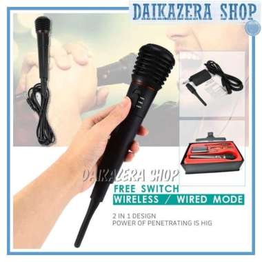 Professional Microphone / Mic Wireless dan Wired - WM-308