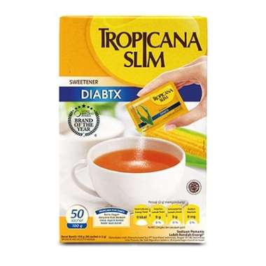 Promo Harga Tropicana Slim Sweetener Diabtx 50 pcs - Blibli