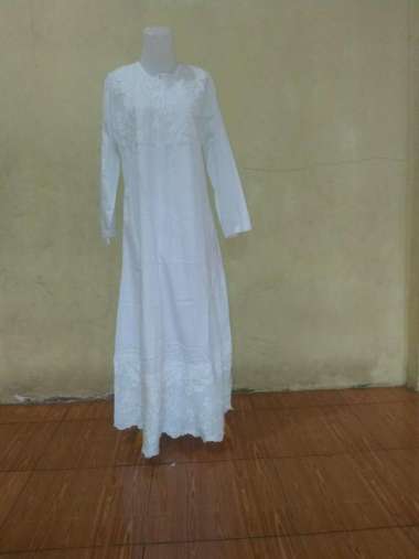 gamis ihrom wanita katun jepang XXL Putih