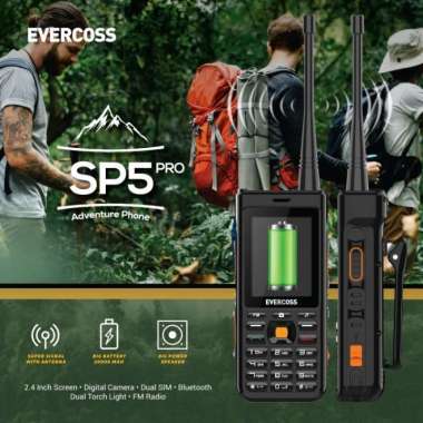 Evercoss SP5 Pro Handy talky advanture Garansi Resmi Black
