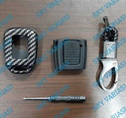Casing Remote Kunci Carbon Honda Mobilio Black