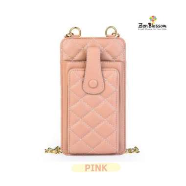 ZenBlossom Tas HP Selempang Wanita Kulit Tali Mutiara - Gigi