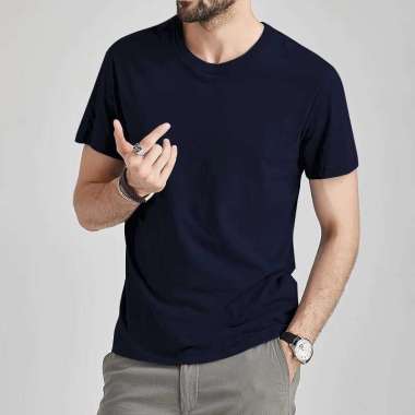 Baju Kaos Basic Polos Pria/Baju Pria Lengan Panjang/Kaos Pria Trandy Hitam XXL