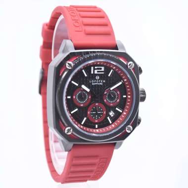 JAM TANGAN PRIA LOFOTEN F-6524MC + EXTRA STRAP Red