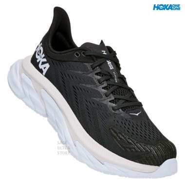 Sepatu Lari Running Hoka Clifton Edge Men Pria Original - Black 45 1/3 Black