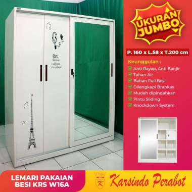 Lemari Pakaiann Besi | Lemari Baju KRS W16A-Karsindo