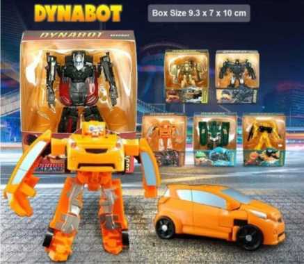 Mainan Mobil Robot Mobil Mobilan Boboiboy Galaxy Transformers Dynabot Orange