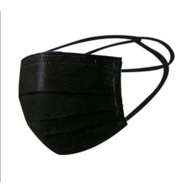 Masker medis We - Care 3 ply Black edition Disposable face mask isi 50 pcs I Care hijab Black50