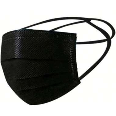 Masker medis We - Care 3 ply Black edition Disposable face mask isi 50 pcs iPro Hijab Black 50