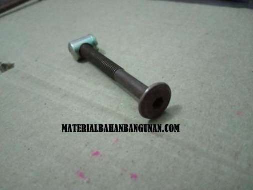 Mur Baut Ligna JCBC M 6 x 50 mm Knock Down Bolt HItam Kepala Kunci L