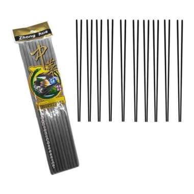 SUMPIT HITAM 27cm #1200/BL / Sumpit Melamin Chopsticks 10 Pasang