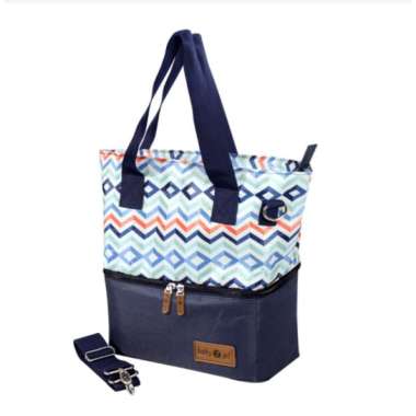 Tas Cooler Bag ASI Thermal / Tas Penyimpanan Asi / Perlengkapan Menyusui Baby2Go- Zigzag navy