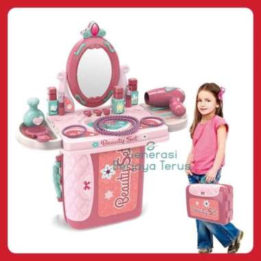 MAINAN ANAK PEREMPUAN MAKE UP DANDAN SALON BEAUTY SET KOPER
