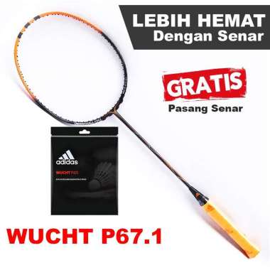 Paket Raket Badminton Adidas Uberschall F09.2 dan Senar Adidas wucht P67