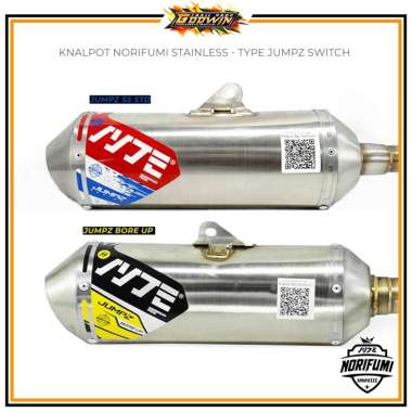 Knalpot Kenalpot Muffler Original Norifumi JUMPZ Std Stainless/ BORE UP CRF 150 L KLX 150 BIGFOOT DT