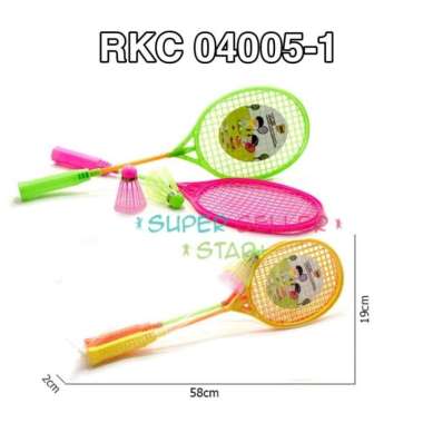 MAINAN EDUKASI ANAK RAKET PLASTIK RCK04005-1 / RAKET BADMINTON ANAK