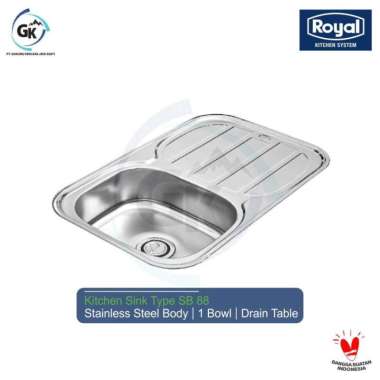 Bak Cuci Piring | Kitchen Sink | Washtafel Stainless Royal SB 88