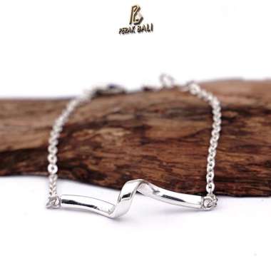 Gelang Wanita Perak Bali 925 Asli Silver Bracelet Plain Circulo 17
