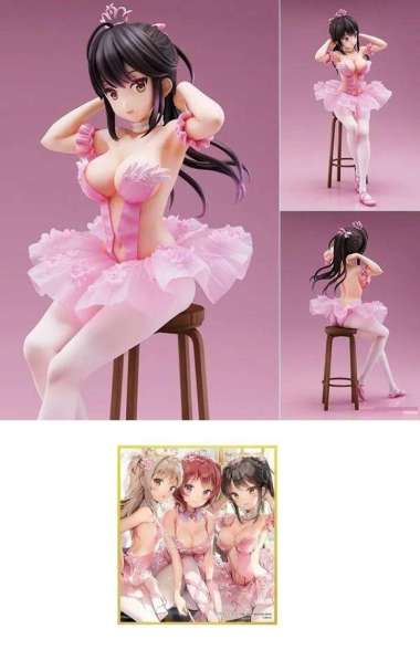 [With Bonus Shikishi] PVC Figure Flamingo Ballet Dan Ponytail no Ko