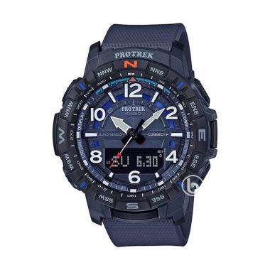 CASIO PROTREK PRT50B Quad Sensor Bluetooth Mobile Link  Jam Tangan Pria Navy Blue