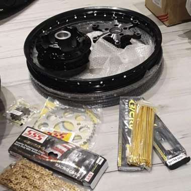 Velg Titans 17x140 Tromol SYS GTR 150 Jari CRV Gold Gir Set SSS GTR