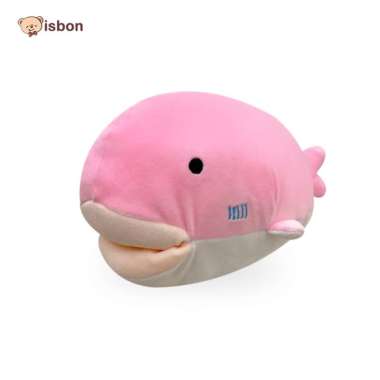 Istana Boneka Ikan Paus Whally Lucu Warna Pink Penghangat Tangan Bantal Tidur